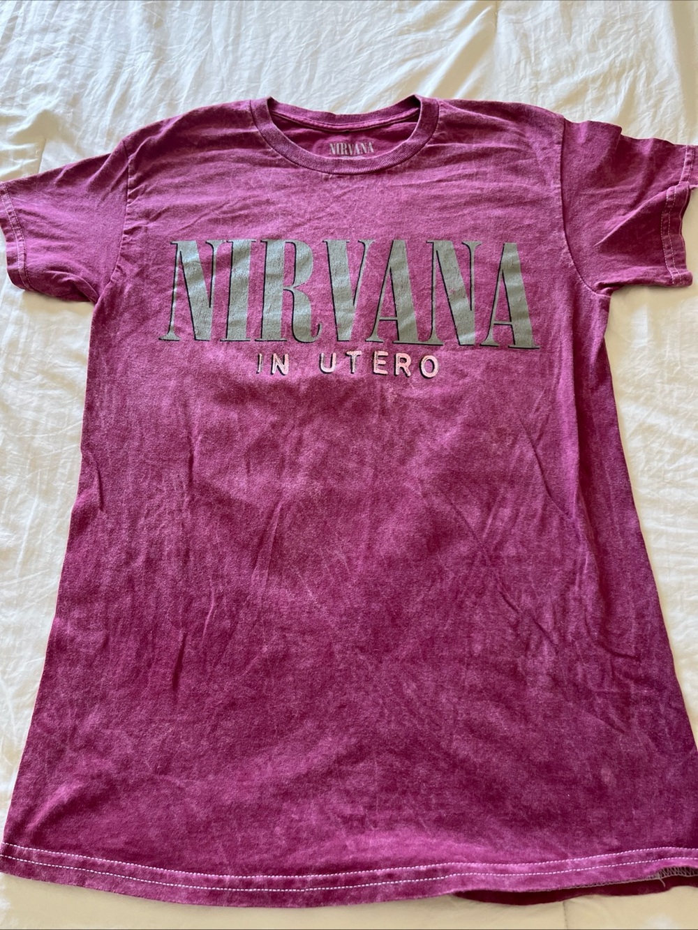 NIRVANA In Utero Graphic Tee - Berry Plum